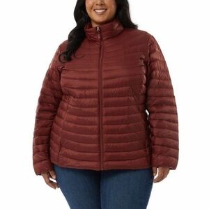 32 Degrees Goose Down Puffer Jacket Lightweight Coat Full Zip No Hood NEW